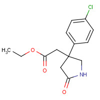 40877-59-6 ethyl 2-[3-(4-chlorophenyl)-5-oxopyrrolidin-3-yl]acetate chemical structure