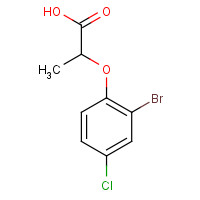 98590-32-0 2-(2-bromo-4-chlorophenoxy)propanoic acid chemical structure