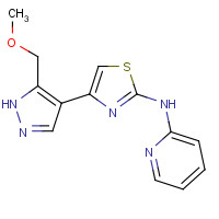 1235313-00-4 4-[5-(methoxymethyl)-1H-pyrazol-4-yl]-N-pyridin-2-yl-1,3-thiazol-2-amine chemical structure
