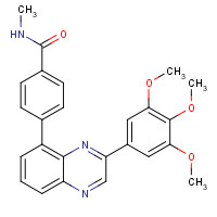 1092499-04-1 N-methyl-4-[3-(3,4,5-trimethoxyphenyl)quinoxalin-5-yl]benzamide chemical structure