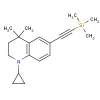345964-69-4 2-(1-cyclopropyl-4,4-dimethyl-2,3-dihydroquinolin-6-yl)ethynyl-trimethylsilane chemical structure