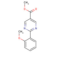 1068977-10-5 methyl 2-(2-methoxyphenyl)pyrimidine-5-carboxylate chemical structure