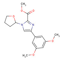 188199-83-9 methyl 4-(3,5-dimethoxyphenyl)-1-(oxolan-2-yl)imidazole-2-carboxylate chemical structure