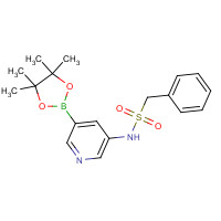 1083326-51-5 1-phenyl-N-[5-(4,4,5,5-tetramethyl-1,3,2-dioxaborolan-2-yl)pyridin-3-yl]methanesulfonamide chemical structure
