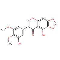 88509-91-5 9-hydroxy-7-(3-hydroxy-4,5-dimethoxyphenyl)-[1,3]dioxolo[4,5-g]chromen-8-one chemical structure