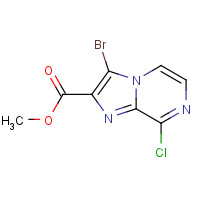 1418287-77-0 methyl 3-bromo-8-chloroimidazo[1,2-a]pyrazine-2-carboxylate chemical structure