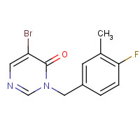 960298-53-7 5-bromo-3-[(4-fluoro-3-methylphenyl)methyl]pyrimidin-4-one chemical structure