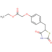 172648-06-5 ethyl 2-[4-[(2,4-dioxo-1,3-thiazolidin-5-yl)methyl]phenoxy]acetate chemical structure