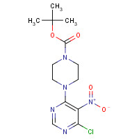 147539-23-9 tert-butyl 4-(6-chloro-5-nitropyrimidin-4-yl)piperazine-1-carboxylate chemical structure