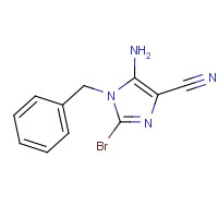565473-06-5 5-amino-1-benzyl-2-bromoimidazole-4-carbonitrile chemical structure