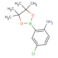 1073371-77-3 4-chloro-2-(4,4,5,5-tetramethyl-1,3,2-dioxaborolan-2-yl)aniline chemical structure