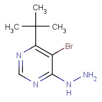 3438-57-1 (5-bromo-6-tert-butylpyrimidin-4-yl)hydrazine chemical structure