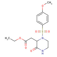 318469-58-8 ethyl 2-[1-(4-methoxyphenyl)sulfonyl-3-oxopiperazin-2-yl]acetate chemical structure