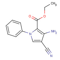 59021-51-1 ethyl 3-amino-4-cyano-1-phenylpyrrole-2-carboxylate chemical structure