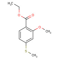 288154-98-3 ethyl 2-methoxy-4-methylsulfanylbenzoate chemical structure