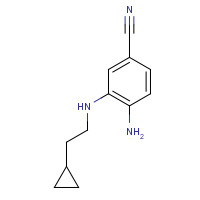 864274-46-4 4-amino-3-(2-cyclopropylethylamino)benzonitrile chemical structure