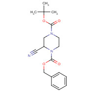 955016-62-3 1-O-benzyl 4-O-tert-butyl 2-cyanopiperazine-1,4-dicarboxylate chemical structure
