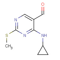 211247-46-0 4-(cyclopropylamino)-2-methylsulfanylpyrimidine-5-carbaldehyde chemical structure
