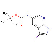 1015609-19-4 tert-butyl N-(3-iodo-1H-pyrrolo[2,3-b]pyridin-5-yl)carbamate chemical structure