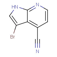 1000340-54-4 3-bromo-1H-pyrrolo[2,3-b]pyridine-4-carbonitrile chemical structure