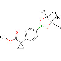 1396007-85-4 methyl 1-[4-(4,4,5,5-tetramethyl-1,3,2-dioxaborolan-2-yl)phenyl]cyclopropane-1-carboxylate chemical structure