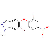 1206800-24-9 6-bromo-5-(2-fluoro-4-nitrophenoxy)-1-methylindazole chemical structure