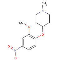 164029-28-1 4-(2-methoxy-4-nitrophenoxy)-1-methylpiperidine chemical structure