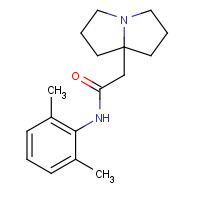88069-67-4 N-(2,6-dimethylphenyl)-2-(1,2,3,5,6,7-hexahydropyrrolizin-8-yl)acetamide chemical structure