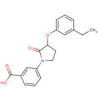 649773-87-5 3-[3-(3-ethylphenoxy)-2-oxopyrrolidin-1-yl]benzoic acid chemical structure