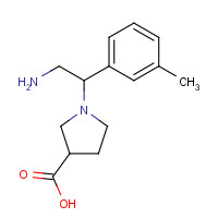 886363-94-6 1-[2-amino-1-(3-methylphenyl)ethyl]pyrrolidine-3-carboxylic acid chemical structure