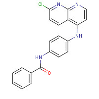 1203509-92-5 N-[4-[(7-chloro-1,8-naphthyridin-4-yl)amino]phenyl]benzamide chemical structure