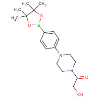 1415794-10-3 2-hydroxy-1-[4-[4-(4,4,5,5-tetramethyl-1,3,2-dioxaborolan-2-yl)phenyl]piperazin-1-yl]ethanone chemical structure