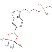317830-46-9 trimethyl-[2-[[5-(4,4,5,5-tetramethyl-1,3,2-dioxaborolan-2-yl)benzimidazol-1-yl]methoxy]ethyl]silane chemical structure