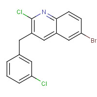 1352999-45-1 6-bromo-2-chloro-3-[(3-chlorophenyl)methyl]quinoline chemical structure