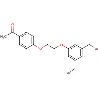 1239587-63-3 1-[4-[2-[3,5-bis(bromomethyl)phenoxy]ethoxy]phenyl]ethanone chemical structure