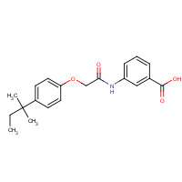 649773-66-0 3-[[2-[4-(2-methylbutan-2-yl)phenoxy]acetyl]amino]benzoic acid chemical structure
