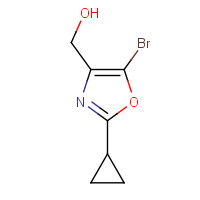 1240604-79-8 (5-bromo-2-cyclopropyl-1,3-oxazol-4-yl)methanol chemical structure