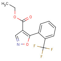 76344-91-7 ethyl 5-[2-(trifluoromethyl)phenyl]-1,2-oxazole-4-carboxylate chemical structure
