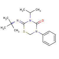 69327-76-0 2-tert-butylimino-5-phenyl-3-propan-2-yl-1,3,5-thiadiazinan-4-one chemical structure