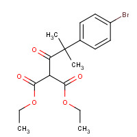 1035261-71-2 diethyl 2-[2-(4-bromophenyl)-2-methylpropanoyl]propanedioate chemical structure