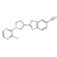 1350355-99-5 2-[1-(3-chloropyrazin-2-yl)pyrrolidin-3-yl]-3H-benzimidazole-5-carbonitrile chemical structure