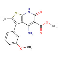 1312594-37-8 methyl 4-amino-3-(3-methoxyphenyl)-2-methyl-6-oxo-7H-thieno[2,3-b]pyridine-5-carboxylate chemical structure
