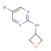 1439823-02-5 5-bromo-N-(oxetan-3-yl)pyrimidin-2-amine chemical structure