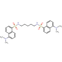 55521-24-9 5-(dimethylamino)-N-[5-[[5-(dimethylamino)naphthalen-1-yl]sulfonylamino]pentyl]naphthalene-1-sulfonamide chemical structure