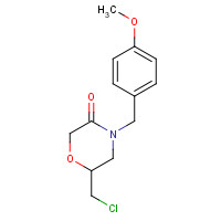 1033201-59-0 6-(chloromethyl)-4-[(4-methoxyphenyl)methyl]morpholin-3-one chemical structure
