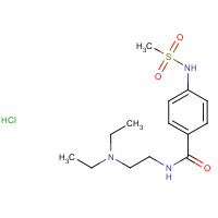 101526-62-9 N-[2-(diethylamino)ethyl]-4-(methanesulfonamido)benzamide;hydrochloride chemical structure