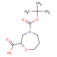1141669-61-5 4-[(2-methylpropan-2-yl)oxycarbonyl]-1,4-oxazepane-2-carboxylic acid chemical structure