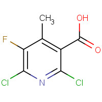 132195-42-7 2,6-dichloro-5-fluoro-4-methylpyridine-3-carboxylic acid chemical structure
