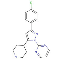 1349864-00-1 2-[3-(4-chlorophenyl)-5-piperidin-4-ylpyrazol-1-yl]pyrimidine chemical structure