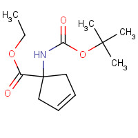 207729-00-8 ethyl 1-[(2-methylpropan-2-yl)oxycarbonylamino]cyclopent-3-ene-1-carboxylate chemical structure